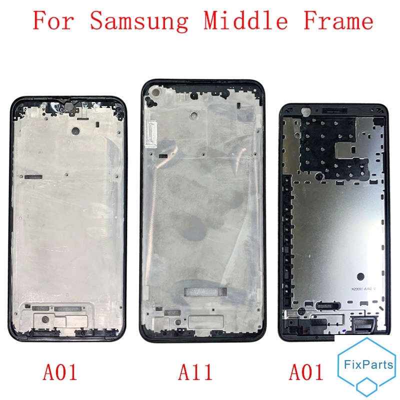 Quadro Intermediário Painel LCD Bezel Placa Carcaça De Chassi Para Samsung A01 A11 A01 Peças De Reparo Do Metálico Telefone