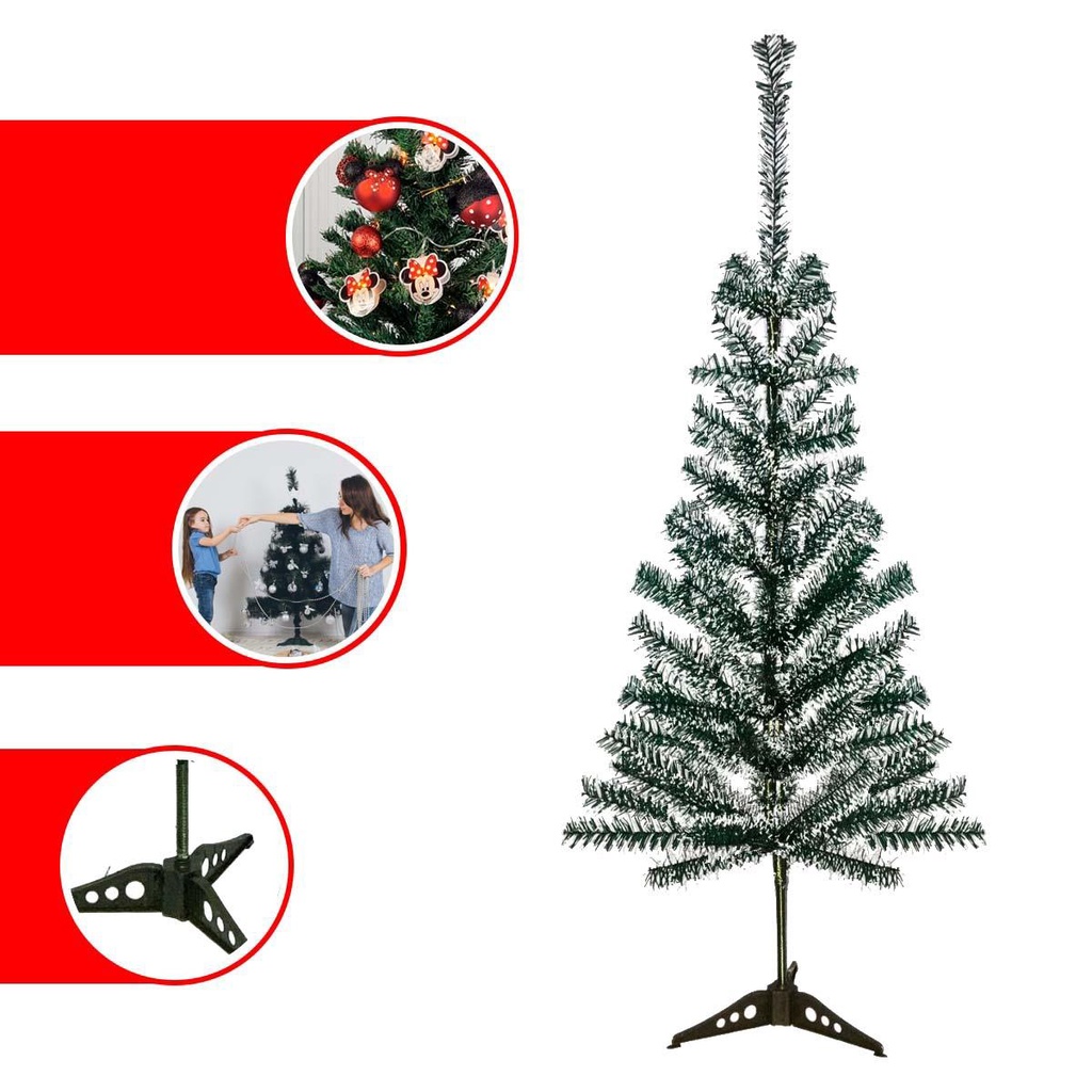 Árvore De Natal Nevada Barata 90cm de Altura Pinheiro Verde em Oferta na Shopee