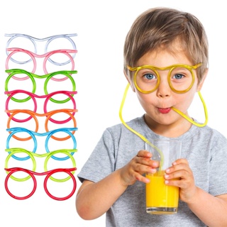 Funny Soft Plastic Straws Drink Copos De Palha Flexíveis Para Festas De Aniversário Crianças De Tubo Único Acessórios em Oferta na Shopee