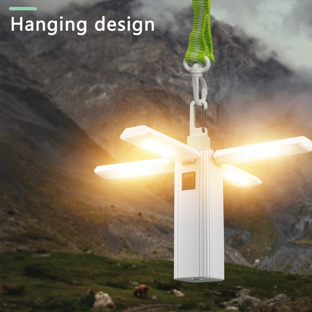 Luminária Lampada Led Multifuncional Dóbravel Recarregável Para Acampamento Pesca em Oferta na Shopee