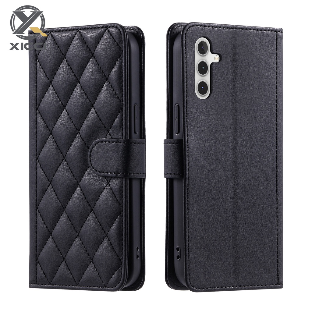 XICCI Para Samsung A14 4G/A14 5G/A34 A54 A53 A73 A33 A23/A13 5G Bolsa De Fragrância Pequena Capa Flip Cartão De Couro Mu