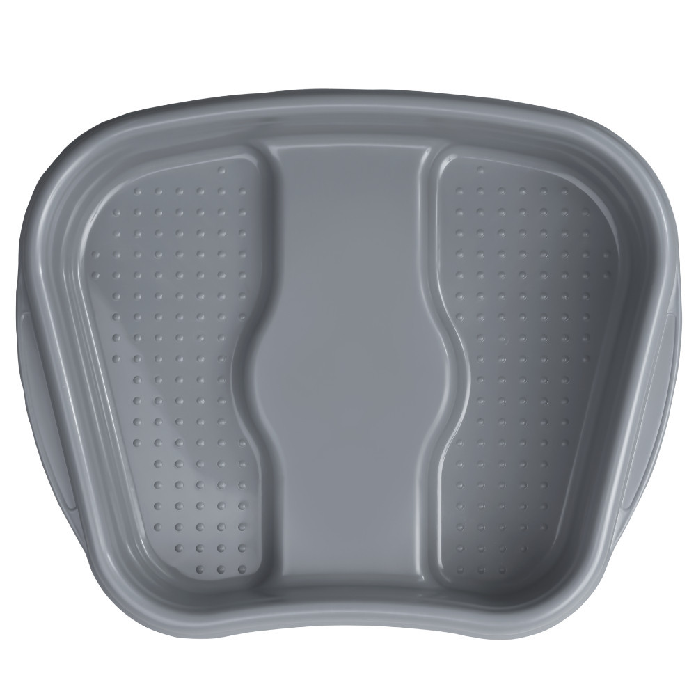 Bacia Para Pés Pedicure Reforçada Profissional Multiuso Relaxamento Com Pedestal Cinza Dompel