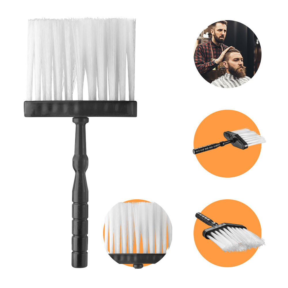 Espanador de Cabelo Vassourinha Profissional Barbeiro Dompel Preto