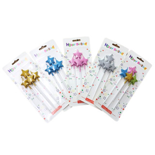 Velas de Aniversario Estrela Brilhante Com Glitter em Oferta na Shopee