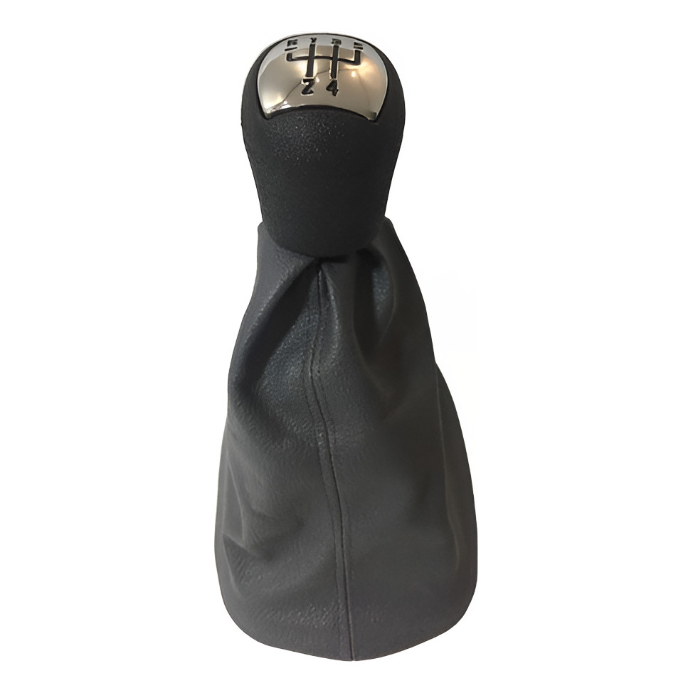 Bola Cambio Preto Cromado +coifa Cinza C/ Base  Clio 00/ ...