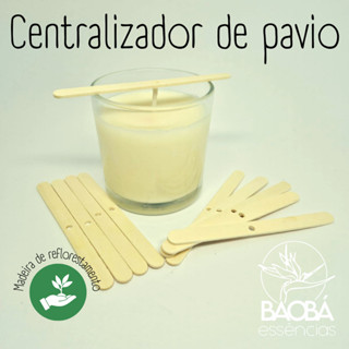 Centralizador de Pavio (madeira) em Oferta na Shopee