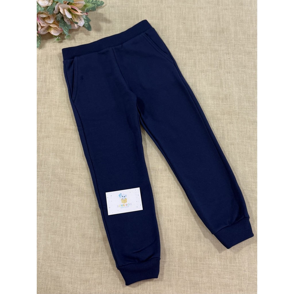 Calça Moletom infantil Brandili Menino Flanelada Azul Marinho
