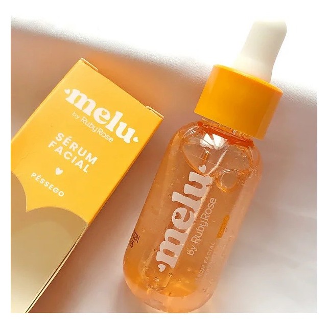 Kit 2 Sérum Facial Hidratante Pêssego Rose Tipo de pele Normal - Melu By Ruby 30ml
