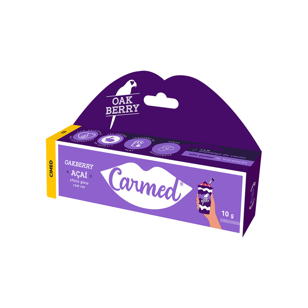 Hidratante Labial Carmed Açai Oakberry10g em Oferta na Shopee