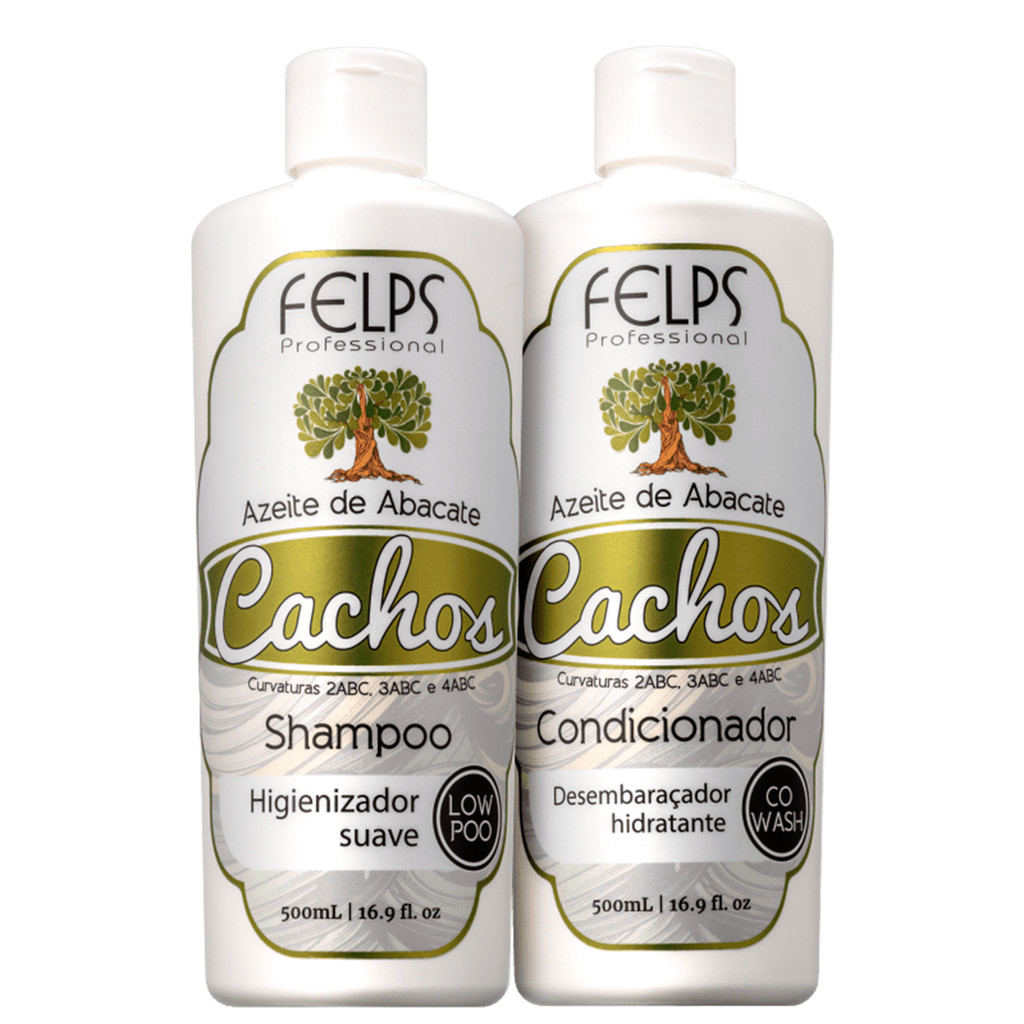 Felps-Kit Shampoo e Condicionador de Abacate  Azeite 500ml - Beauty
