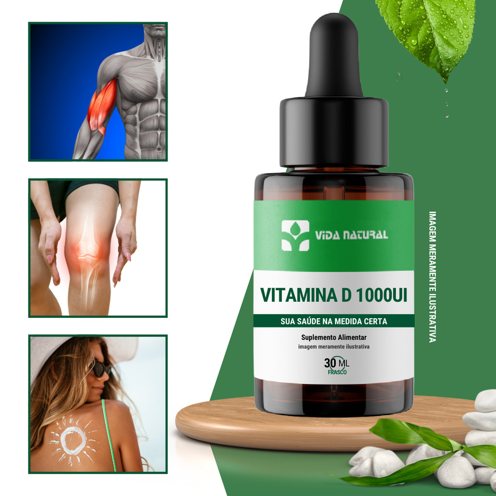 Vitamina D 1000UI 30ML  100% Pura Original em Oferta na Shopee