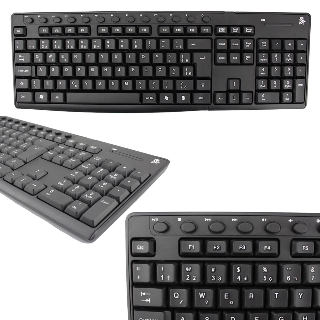 Teclado Wireless 2.4ghz Certificado Anatel Ergonômico 5+