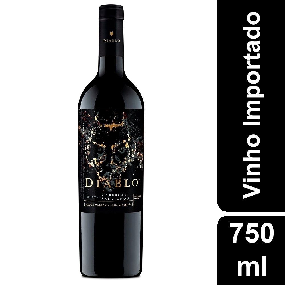 Vinho Concha Y Toro Diablo Black Cabernet Sauvignon Tinto 750ml em Oferta na Shopee