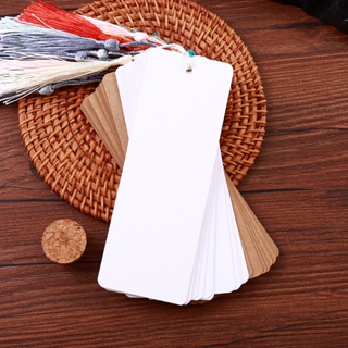 12 Pcs Puro Rectângulo Em Branco Colorido Bookmark Com Borlas Marcadores De Papelão Para Estudantes em Oferta na Shopee