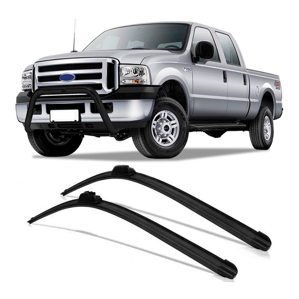 KIT PAR Palheta Limpador Parabrisa Silicone  PRONTA ENTREGA F250 F350 1998 À 2011