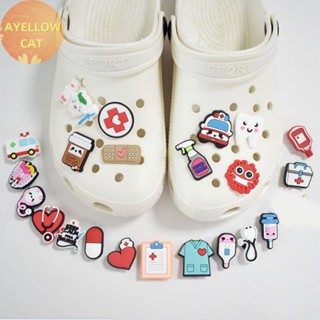 AYellowcat 10pcs Sapato Ch Cartoon Decorações Fivela Ajuste Pulseira BR