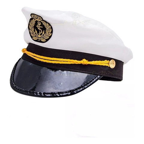 Chapéu Marinheiro Quepe Boina Capitão Fantasia Festa Cosplay rj