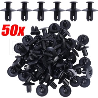 Fender 50Pcs Universal Automóvel Fixador De Fivela De Parafuso Para Automóveis/Plástico 8mm Painel De Guarnição De Porta De Clipes De Retentor De Rebite Fixo Pára-Choques De Pregos