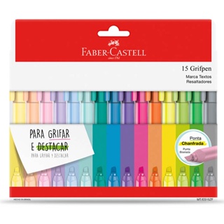 Pincel marca texto Grifpen com 15 unidades MT/ES15ZF Faber-Castell em Oferta na Shopee