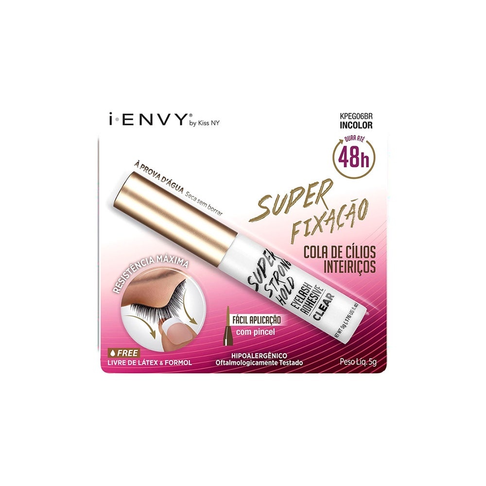 Cola Para Cílios Kiss 48H Incolor KPEG06BR em Oferta na Shopee