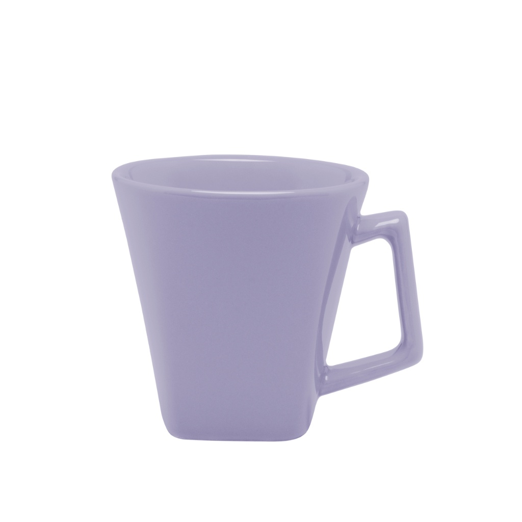 Caneca Mini Quartier 220ml Lilás Cerâmica Quadrada Pequena Oxford Porcelanas
