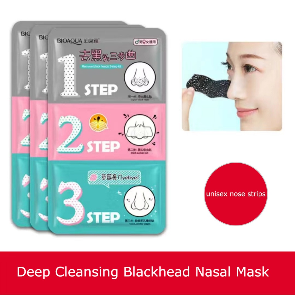 Kit 1/2/3 Adesivo Máscara De Nariz Removedor De Cravo Acne Nutritivo Hidratante Bioagua em Oferta na Shopee