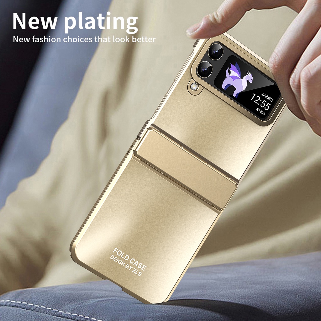 Caixa De Luxo Para Dobradiça Samsung Galaxy Z Flip 6 5 4 5G Proteção Matte PC À 