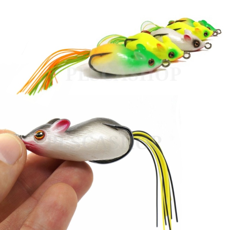 Isca Ratinho Tipo Frog - Anti-enrosco - Popper / Superfície - Trairá, Tucunaré, Black Bass