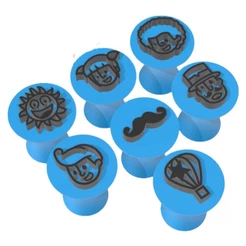 Kit 7 Carimbo Marcador Brigadeiro Mundo Bita Desenho Animais