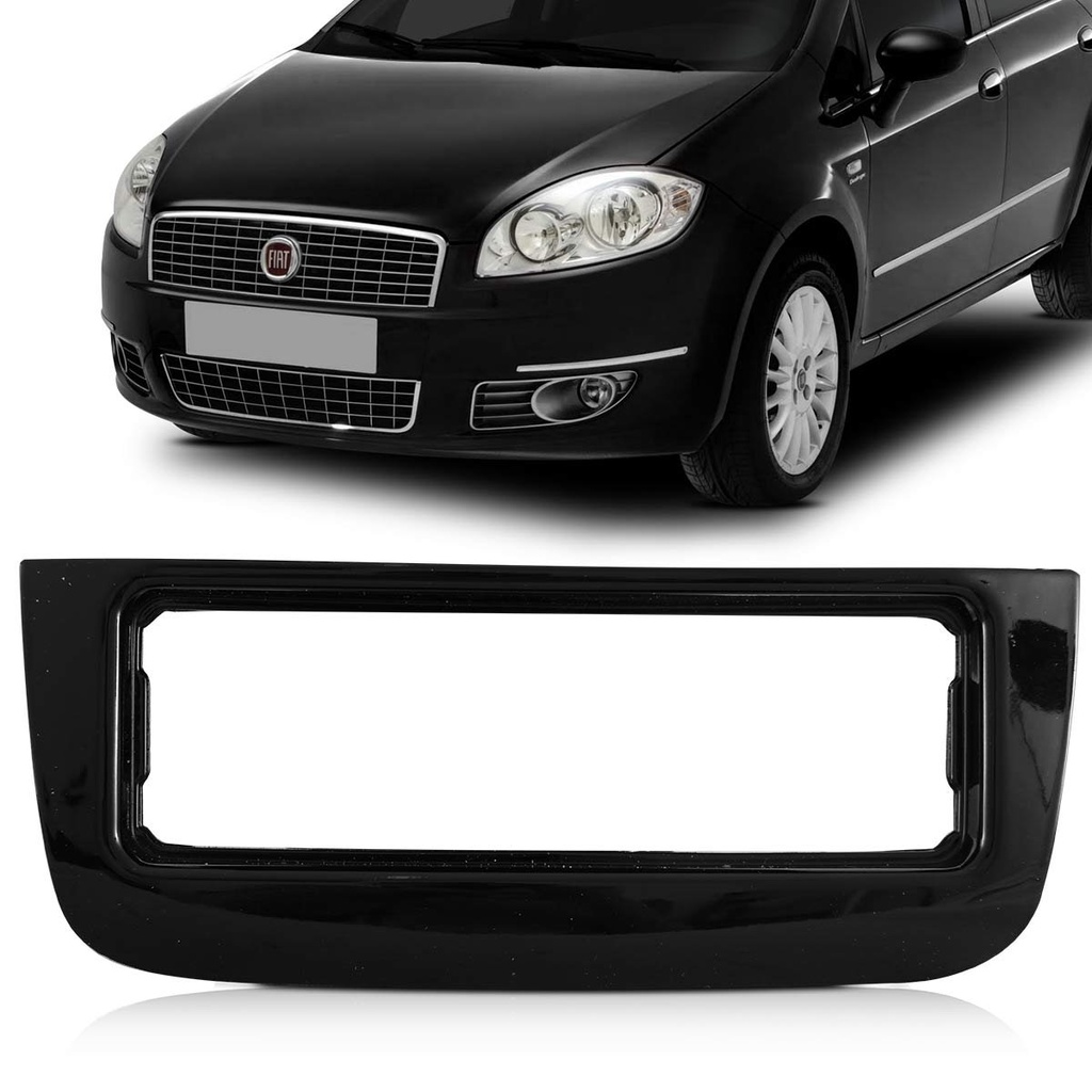 Moldura 1DIN Cabrio 04016D Black Piano Punto Linea