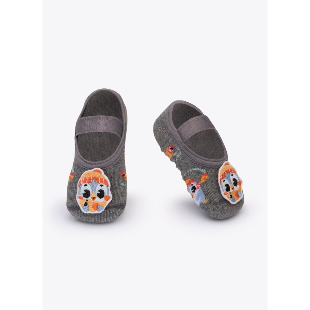 Meia Sapatilha com Antiderrapante Bebê Menino Pinguim - Puket em Oferta na Shopee