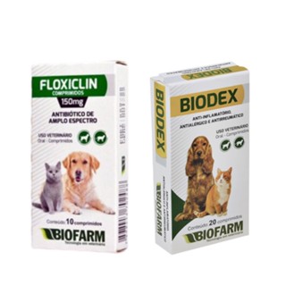 Antibiótico 150mg + Anti-inflamatorio Biodex cães/gatos