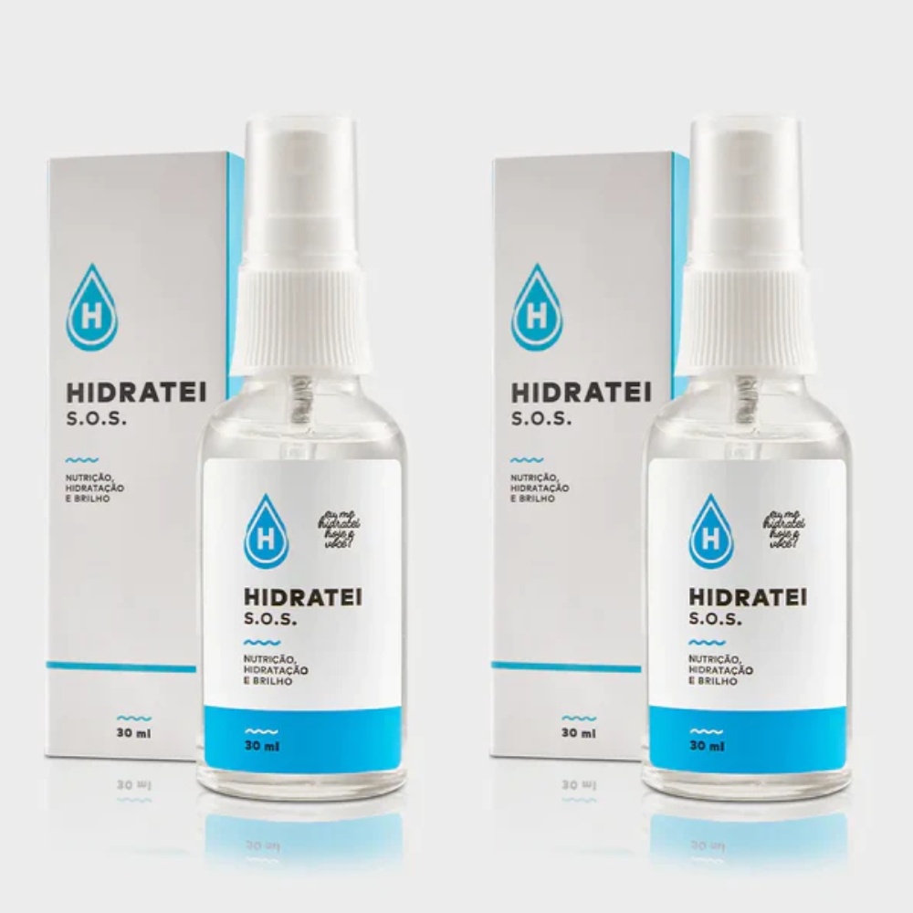Kit 2 Séruns SOS Hidratei 30ml Nutrição Reestruturação Fios Macios Alinhados Antifrizz