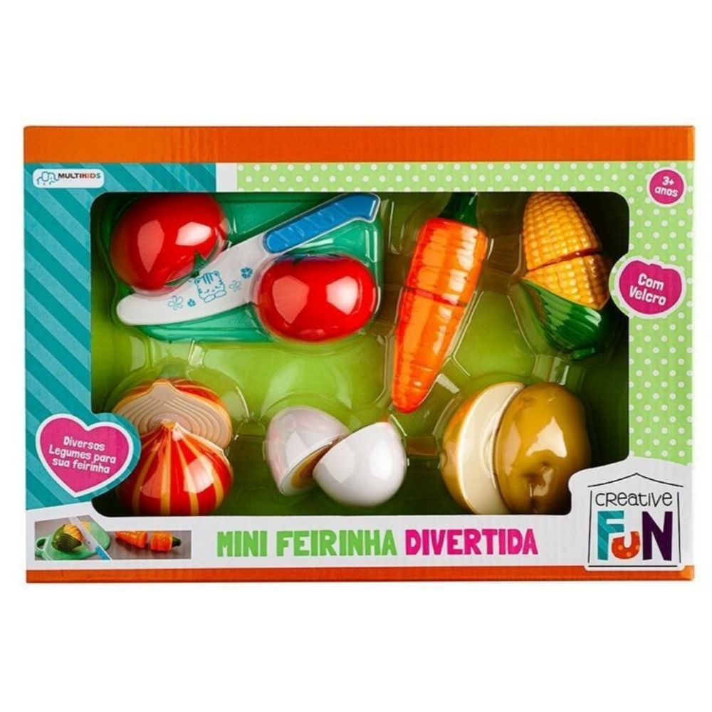 Creative Fun Mini Feirinha Divertida 6 Legumes Com Velcro Multikids - BR1108 - Mom & Baby