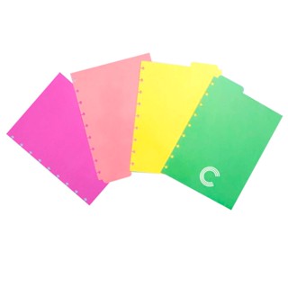 Divisória média com 4 abas pastel CIDM3003 Caderno Inteligente