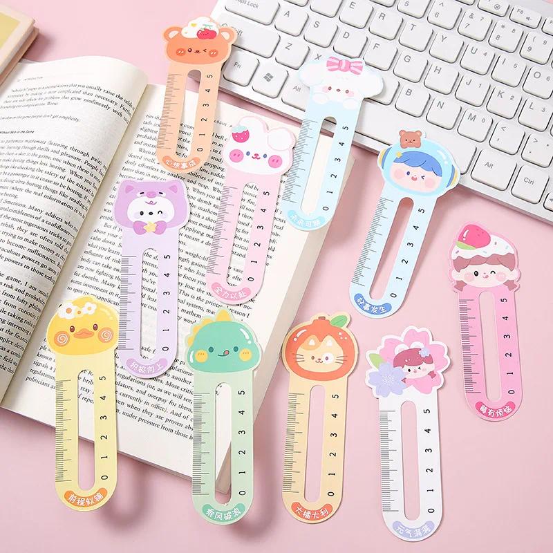 50Pcs Bookmark Animal Fofo Com Régua Marcador Temático De Leitura De Duplo Objetivo Página Temática Estudantes Fornece Presente Para Crianças