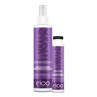 Eico Cabelos Longos Spray Finalizador Proteção Térmica 120ml + Megadose Hidratação Crescimento Fortalecimento 45ml