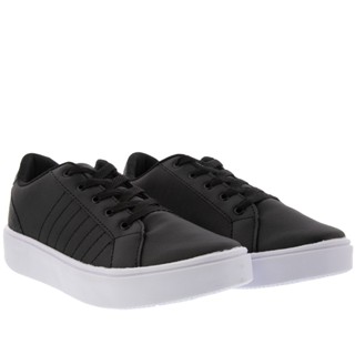 Tênis Penélope Flatform Textura Snake Preto