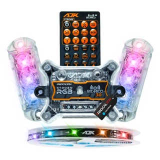 Strobo Ajk 2 Farois C/ Fita Led Digital Rgb Ws2811?ip65?5m