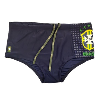 Sunga Masculina Slip Adulto CBF Mash Forrada em Oferta na Shopee