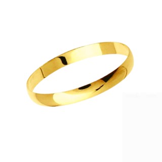 Aliança Tradicional 3mm Banhada Ouro 18k Tungstênio Avulsa
