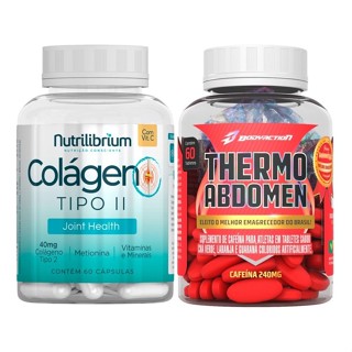 Colágeno Tipo 2 Premium 60 Caps 40mg + Thermo Abdomen 60 Comp Bodyaction