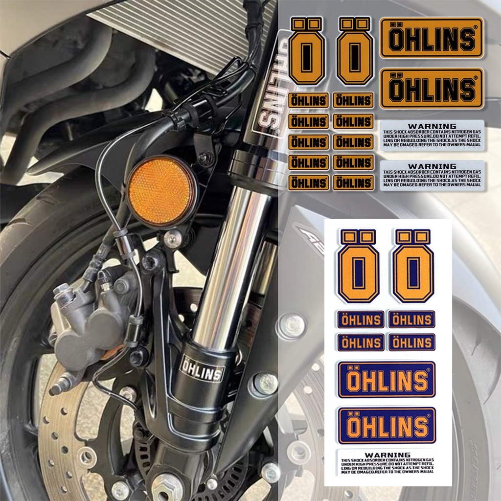Ohlins Adesivo Para Amortecedor De Motocicleta , À Prova D'água , PVC , Corrida , Universal , Garfo Dianteiro , Suspensã