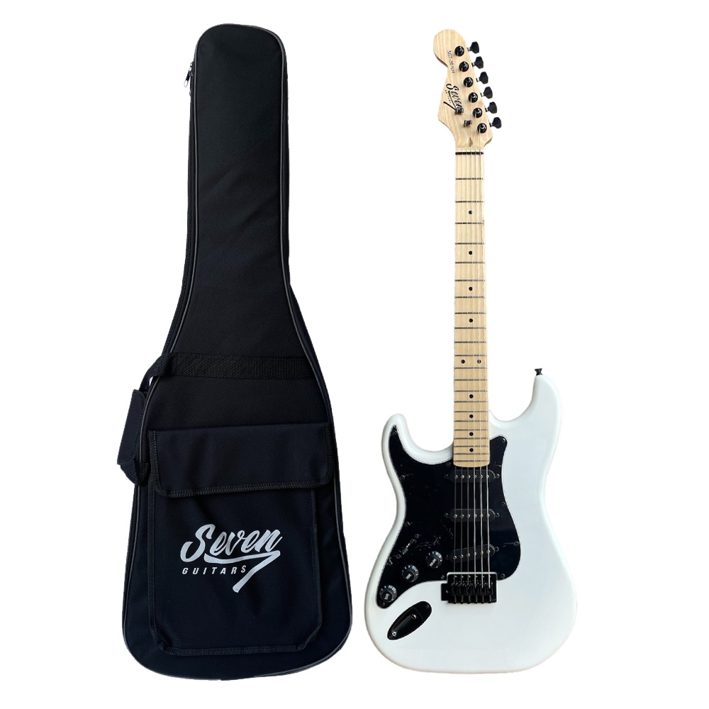 Guitarra Strato Seven Canhoto Sgt-207 LH Branca C/ Bag em Oferta na Shopee