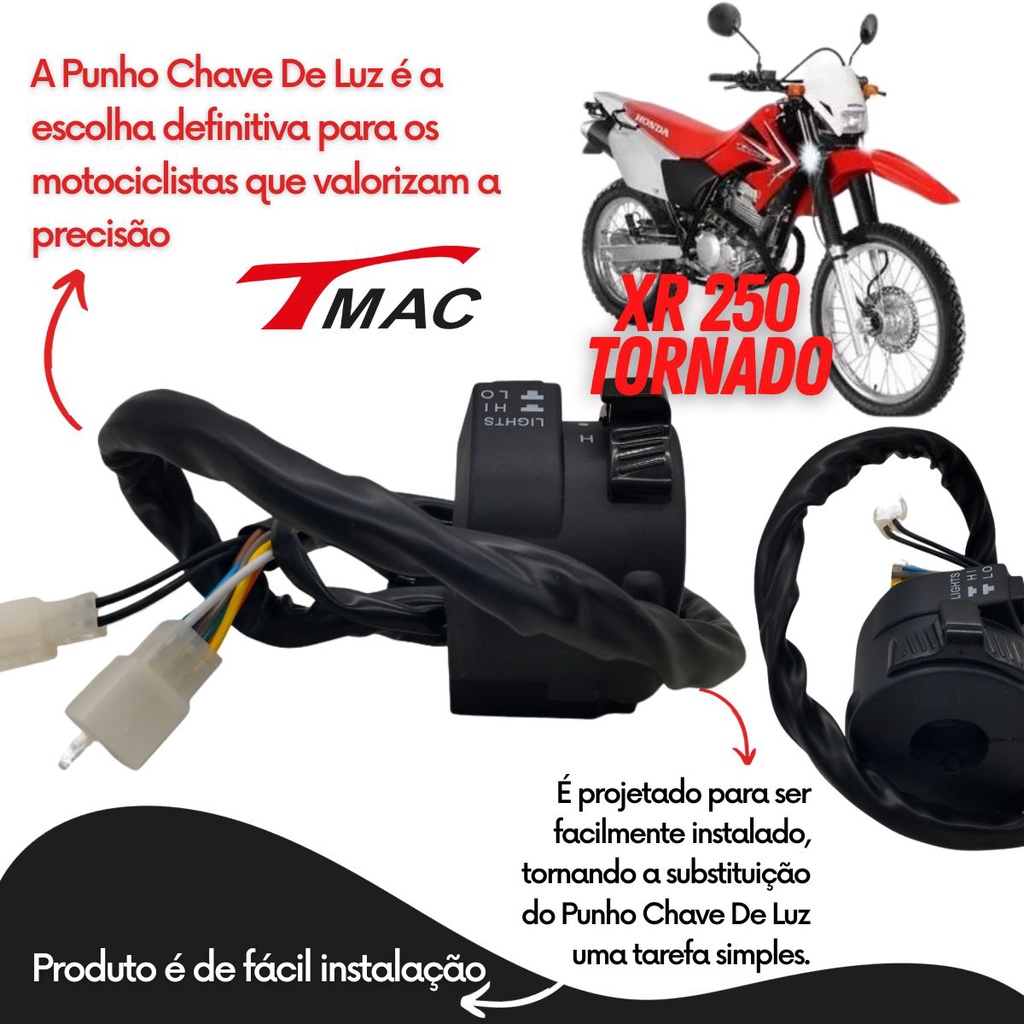 Punho Chave Luz Seta Para HondaTornado Xr 250 2001 2002 2003 2004 2005 — imagem 2 de 2