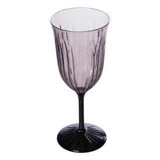 Taça Vinho Lapidada 370 ml Fumê em Oferta na Shopee