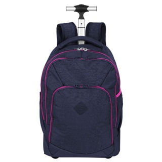 Mochila Carrinho 2 Compartimentos Sestini Rolling Grande Crinkle - Azul Neon em Oferta na Shopee