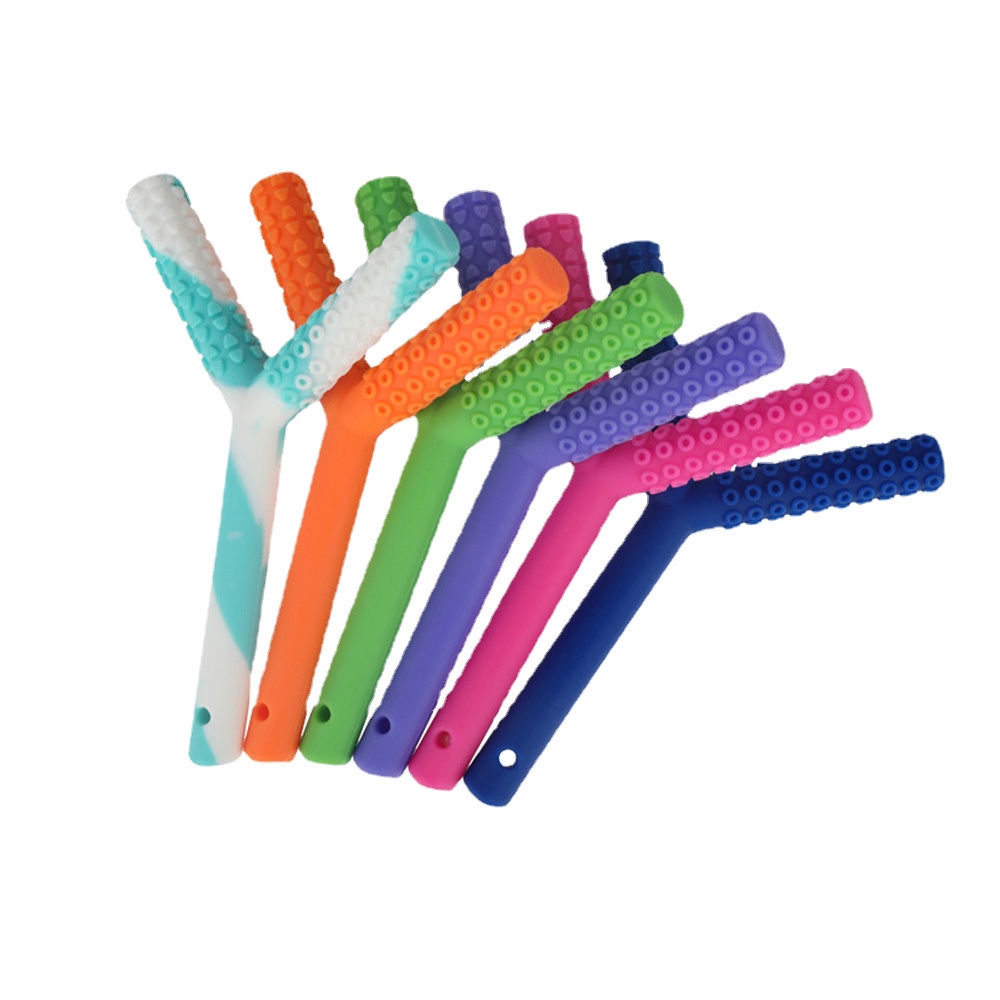 2024 Atacado Y Molar Stick Para Crianças Mastigar Bastão Dentes Ocos Tubo Goma De Mão em Oferta na Shopee