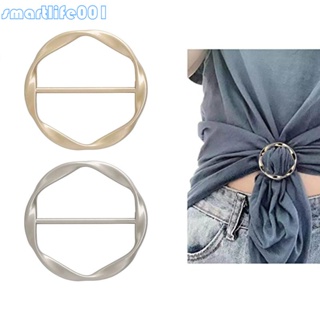 * Women T-shirt Clipes Gravata Seda Clip Lenço Círculo Fivela Porta-Anéis Roupa Para em Oferta na Shopee