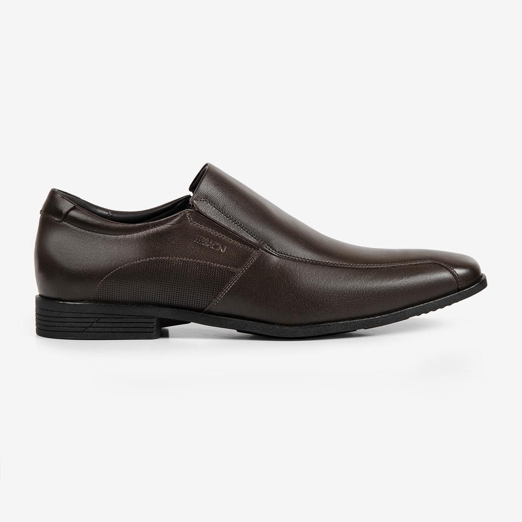 Sapato Social Masculino London Couro Ferracini Calce Fácil Elegante Mogno Marrom 4461-281H em Oferta na Shopee